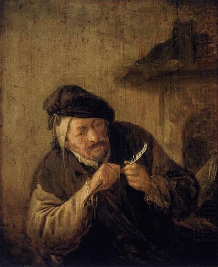 Cutting the Feather, Adriaen van ostade